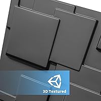 Vista 6 de Art3d 49 x 49 cm (Paquete de 12) Panel de pared City, Negro