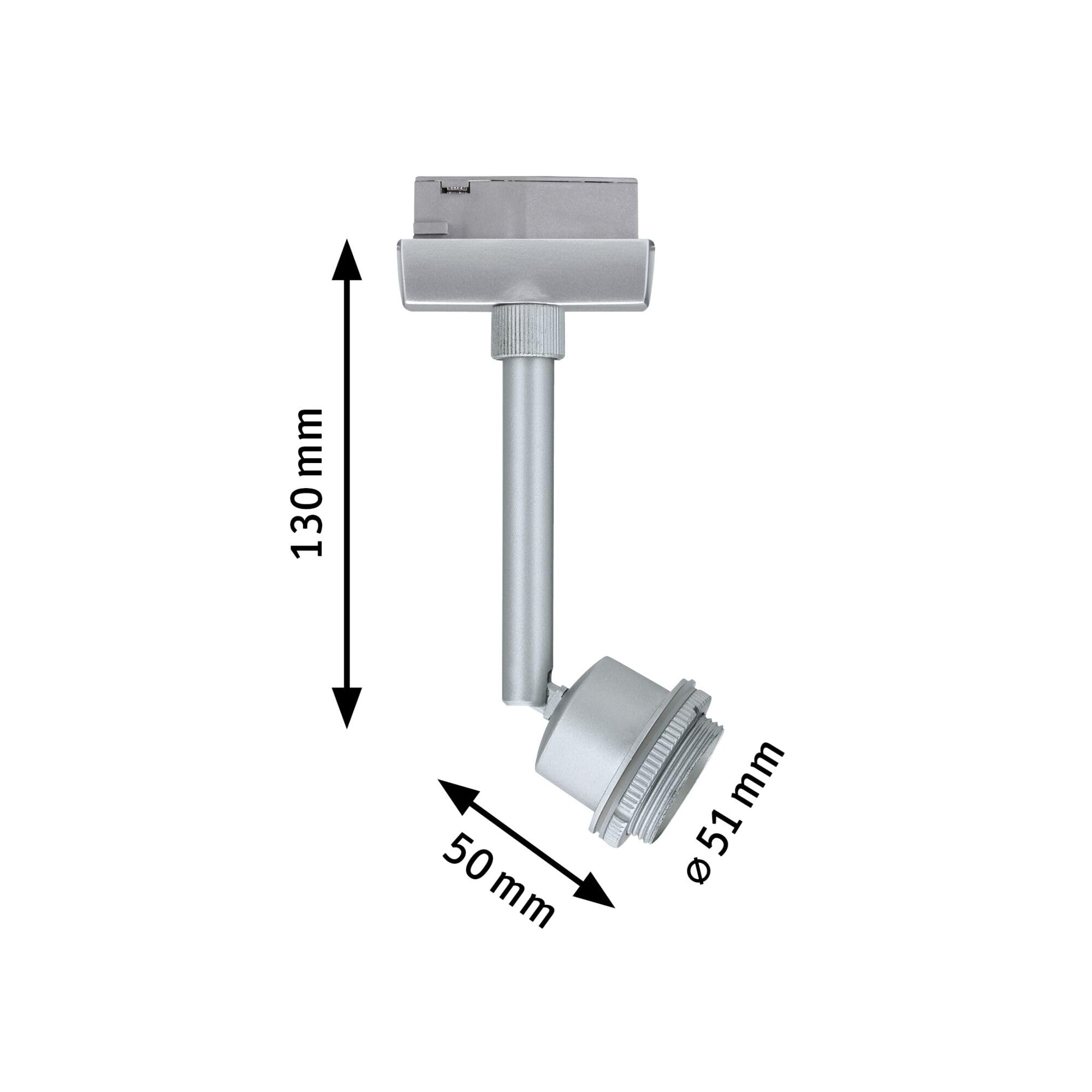 Paulmann 95182 URail Spot sur rail DecoSystems Basic Spot simple GZ10 250 lm 3,5 W 2700 K dimmable 230 V chrome mat système de rail URail