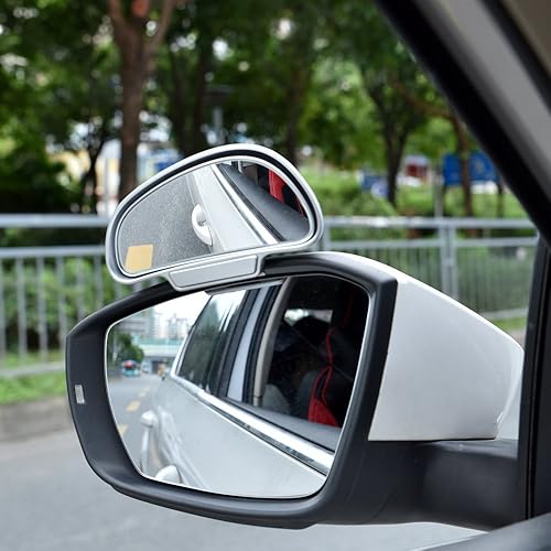 Miniatura 18 de Espejos retrovisores universales con ángulo amplio ajustable de 360 grados Yasoko, para puntos ciegos, Negro