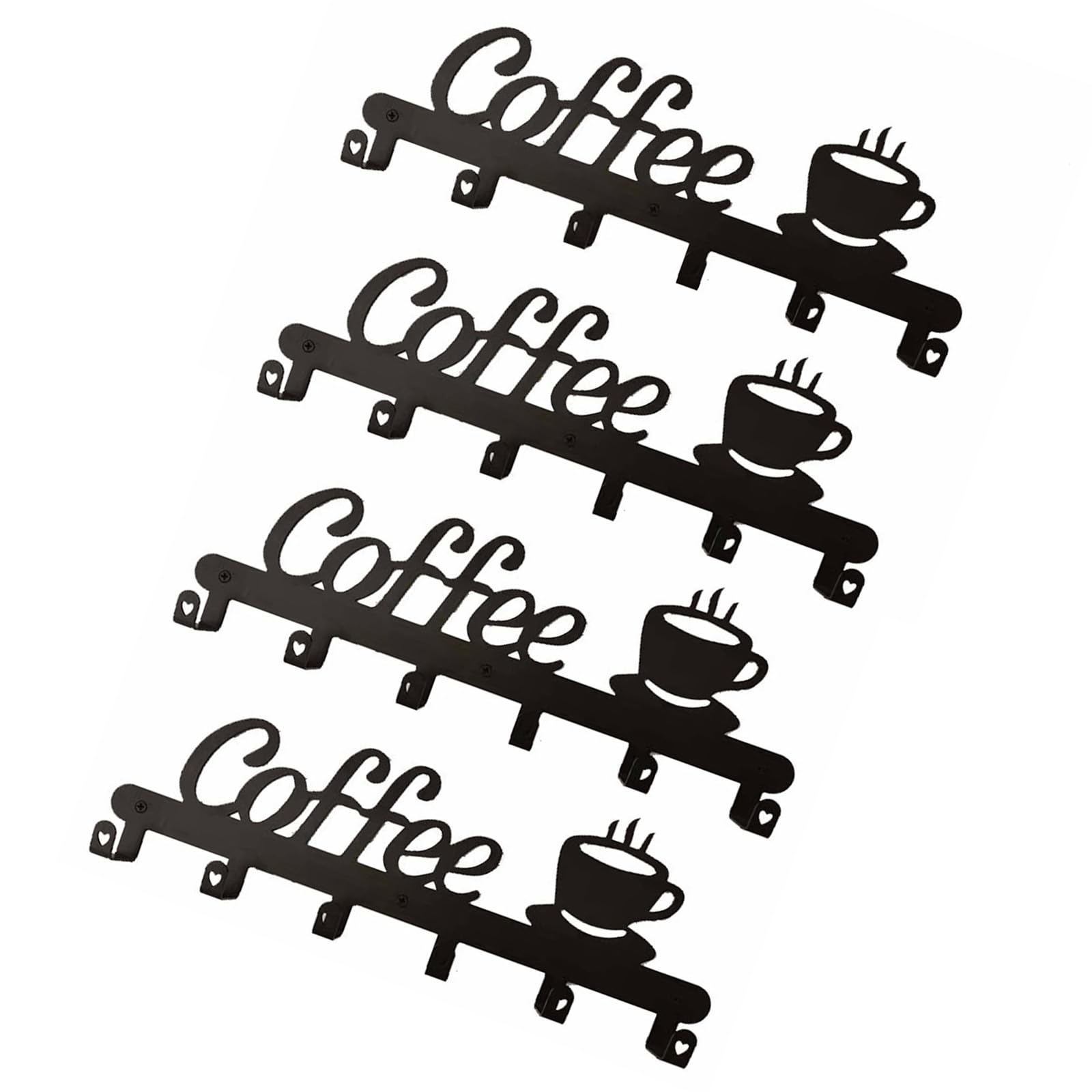 Hsioluted Coffee Mug Organizers Rack Multipurpose Coffee Mug Holder Wall Rack with Hook for Kitchen Organization Home Organization
