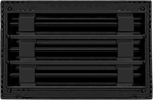 Miniatura 2 de BUILDMART - Cubierta de ventilación de CA moderna de 10 x 6 - Ventilación de aire negra decorativa - Difusor de ranura lineal estándar - Rejilla de