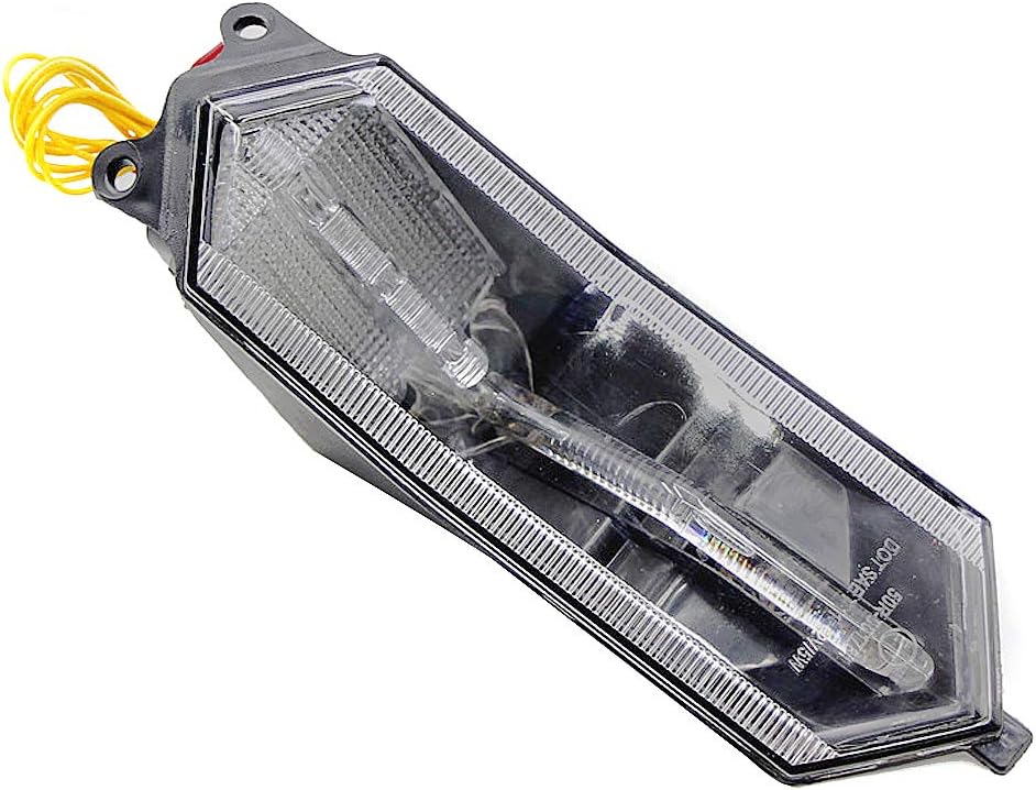 YZF-R6/R1/R7 LED Tail Brake Lights Turn Signal Integrated Compatible with YZF-R6 2017-2022,YZF-R1/R1S/R1M 2015-2022,YZF-R7 2022-2023 Motorcycle Accessories (Clear)