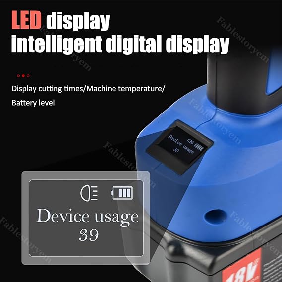 Cordless Cable Cutter Hydraulic Cable Cutter, Electric Cable Cutter with LED Display/2 Battery,18V Battery Powered Cable Cutting Tool for 85MM -120MM Al Copper Cable,4.0Ah Battery,105MM