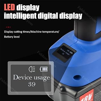 Cordless Cable Cutter Hydraulic Cable Cutter, Electric Cable Cutter with LED Display/2 Battery,18V Battery Powered Cable Cutting Tool for 85MM -120MM Al Copper Cable,4.0Ah Battery,105MM