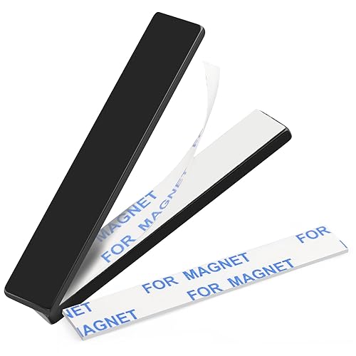 Miniatura 9 de TRYMAG Imanes fuertes resistentes, paquete de 25 barras magnéticas de neodimio, tiras magnéticas negras con adhesivo de doble cara, potentes imanes