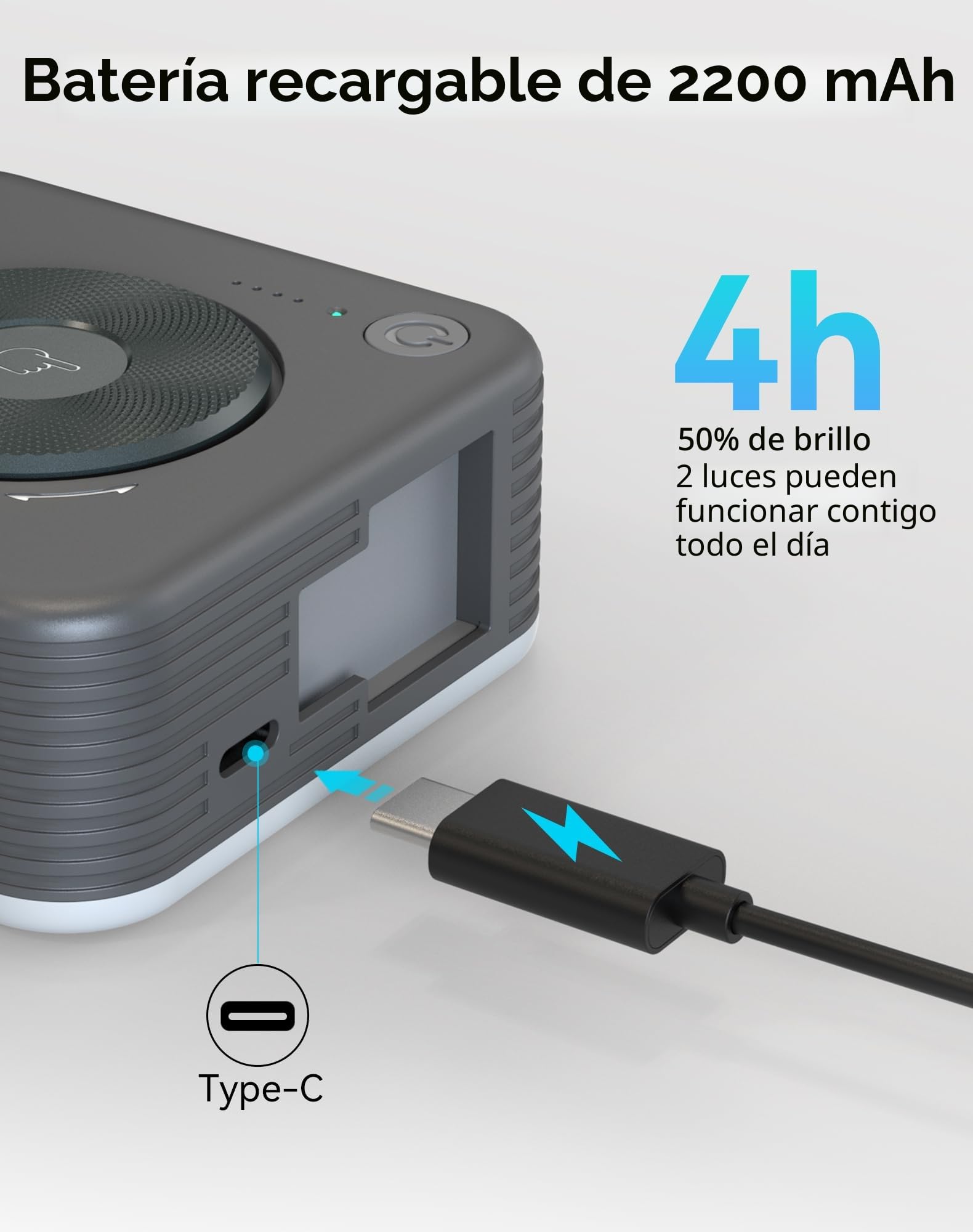 SMALLRIG P96 Luz de Video LED, Luces LED Portátiles para Cámaras, 96 Perlas LED para Iluminación de Video y Fotografía, Panel Recargable 2200mAh CRI95+ 2700-6500K - 3286BC