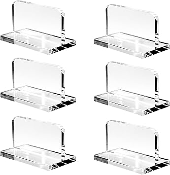 6Pcs Clear Acrylic Aquarium Lid Handles, Transparent Pulls Handles Fish Tank Cover Handle with Adhesive Sticker, Rectangle Aquarium Tank Lid Replacement Handle for Aquarium Fish Cover Holder