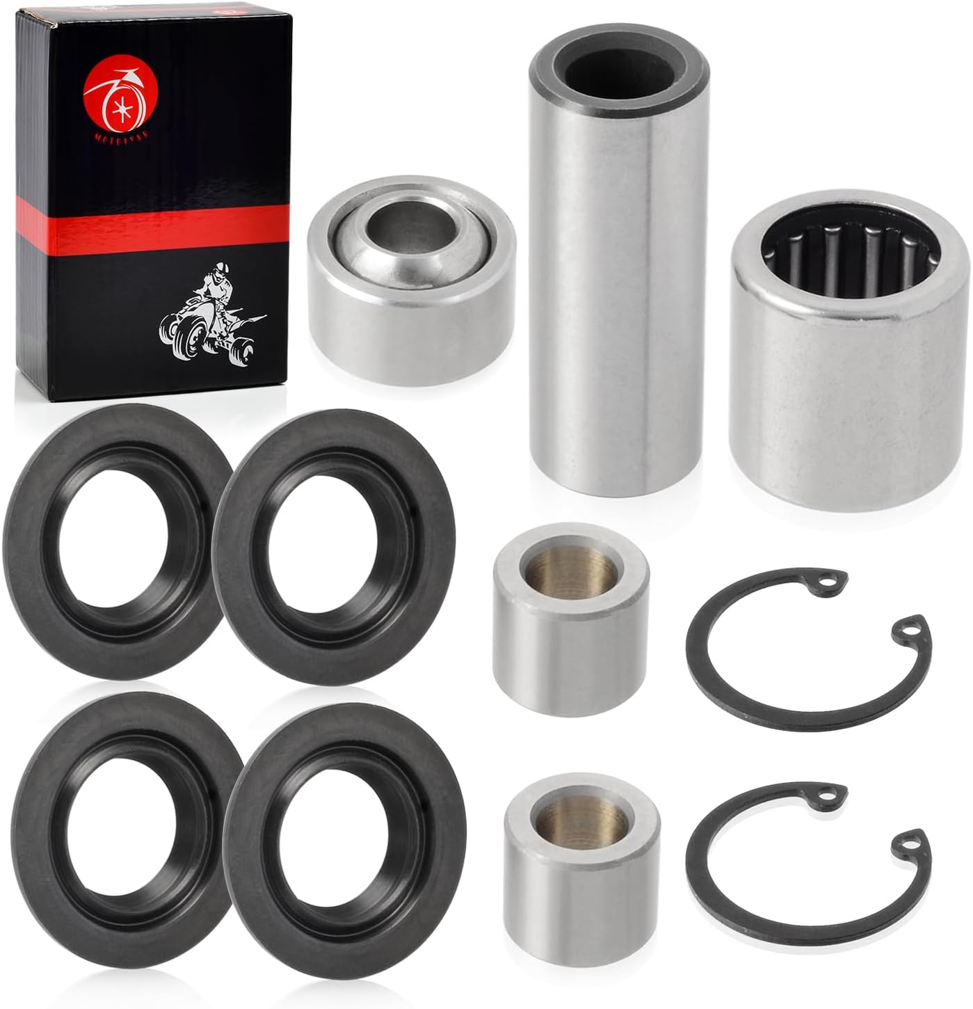 Rear Lower Arm Bearing Bushing Seal Kit Compatible with Kawasaki Brute Force 650 750 4x4i KVF650 KVF750 2005-2023 (NO-4x4)
