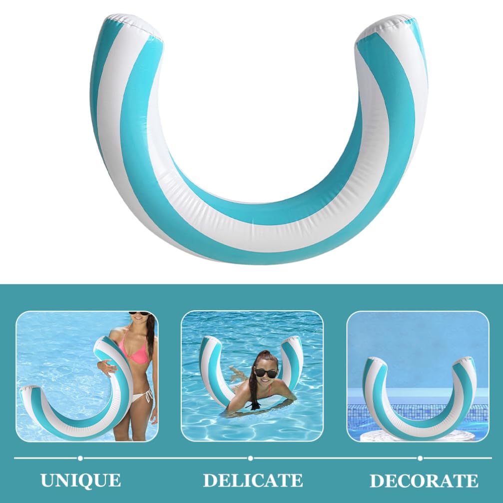 UKCOCO Inflatable Pool Noodles: 2pcs Pool Noodles Jumbo Floats Noodle Sticks, Blow up Striped Float for Swimming Pools Beach 30 Inch