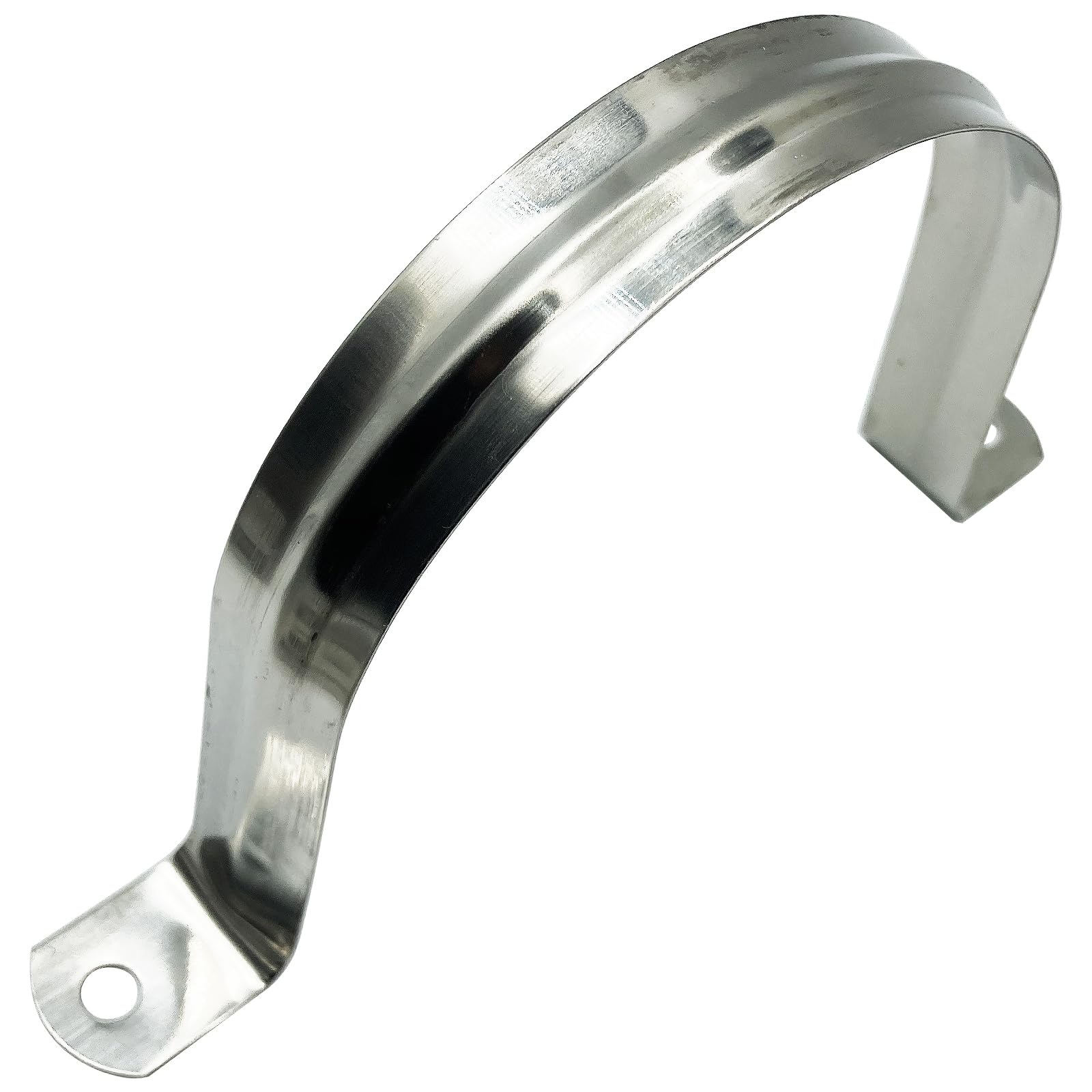 3.5 inches Rigid Pipe Two Hole stainless steel U-shaped pipe card Tension Clips 304 Stainless Steel Heavy Duty Pipe Fasten Holder-Secures Conduit Silver, 10Pcs(90MM)
