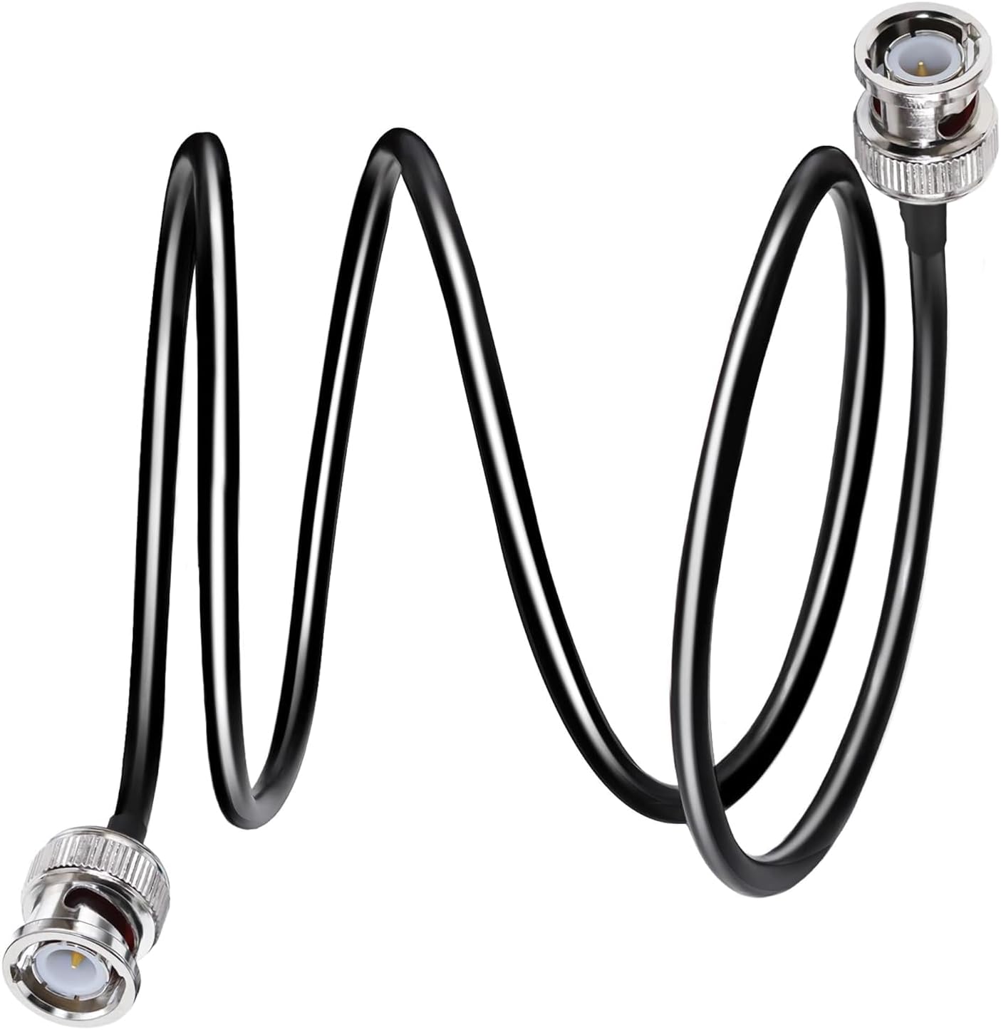Coaxial cable | BNC cable | 1 Meter, BNC Coaxial Cable RG58 Low Loss 50 ohm BNC Male to BNC Male Extension Cable for Surveillance System Video Converter (1 Meter)
