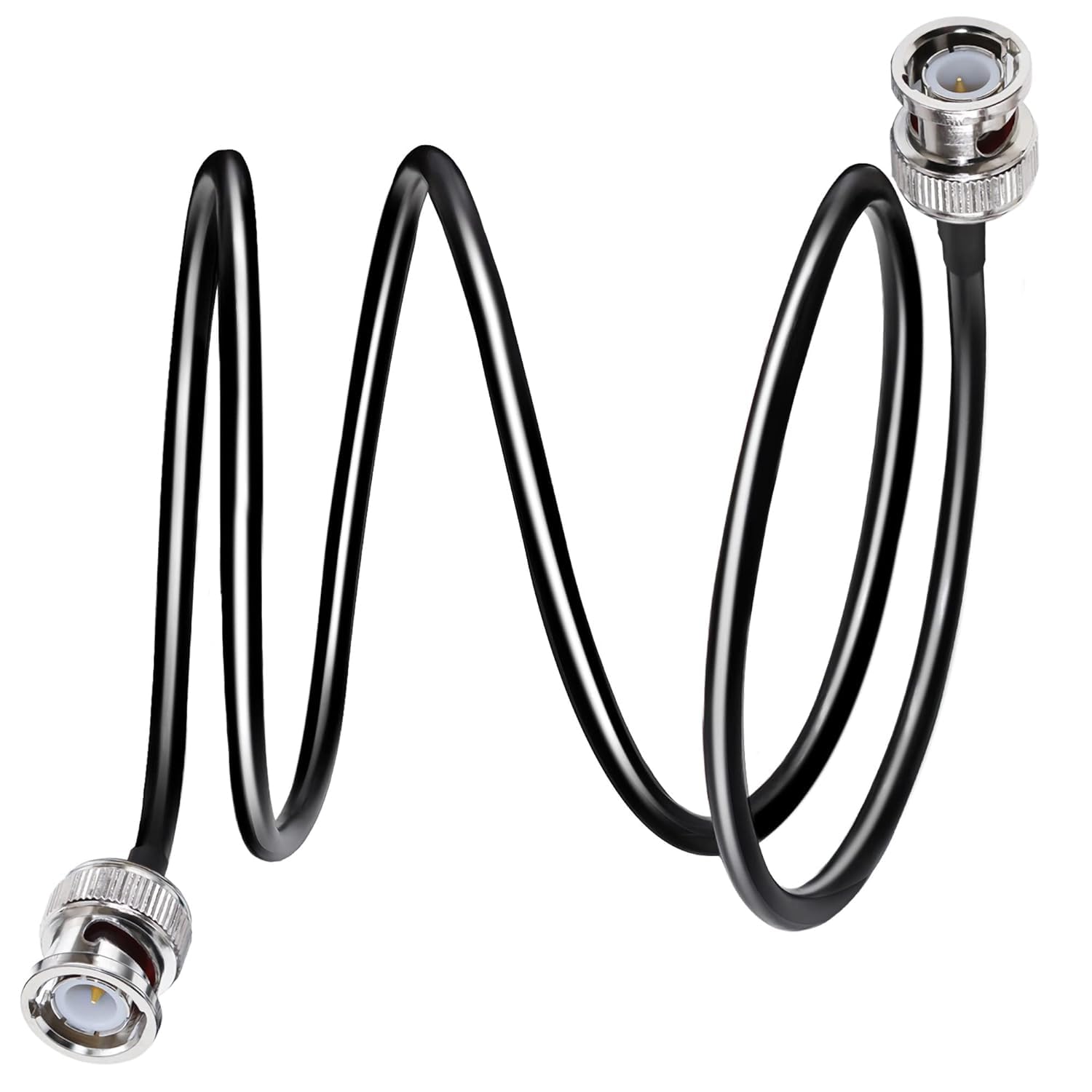 Coaxial cable | BNC cable | 1 Meter, BNC Coaxial Cable RG58 Low Loss 50 ohm BNC Male to BNC Male Extension Cable for Surveillance System Video Converter (1 Meter)