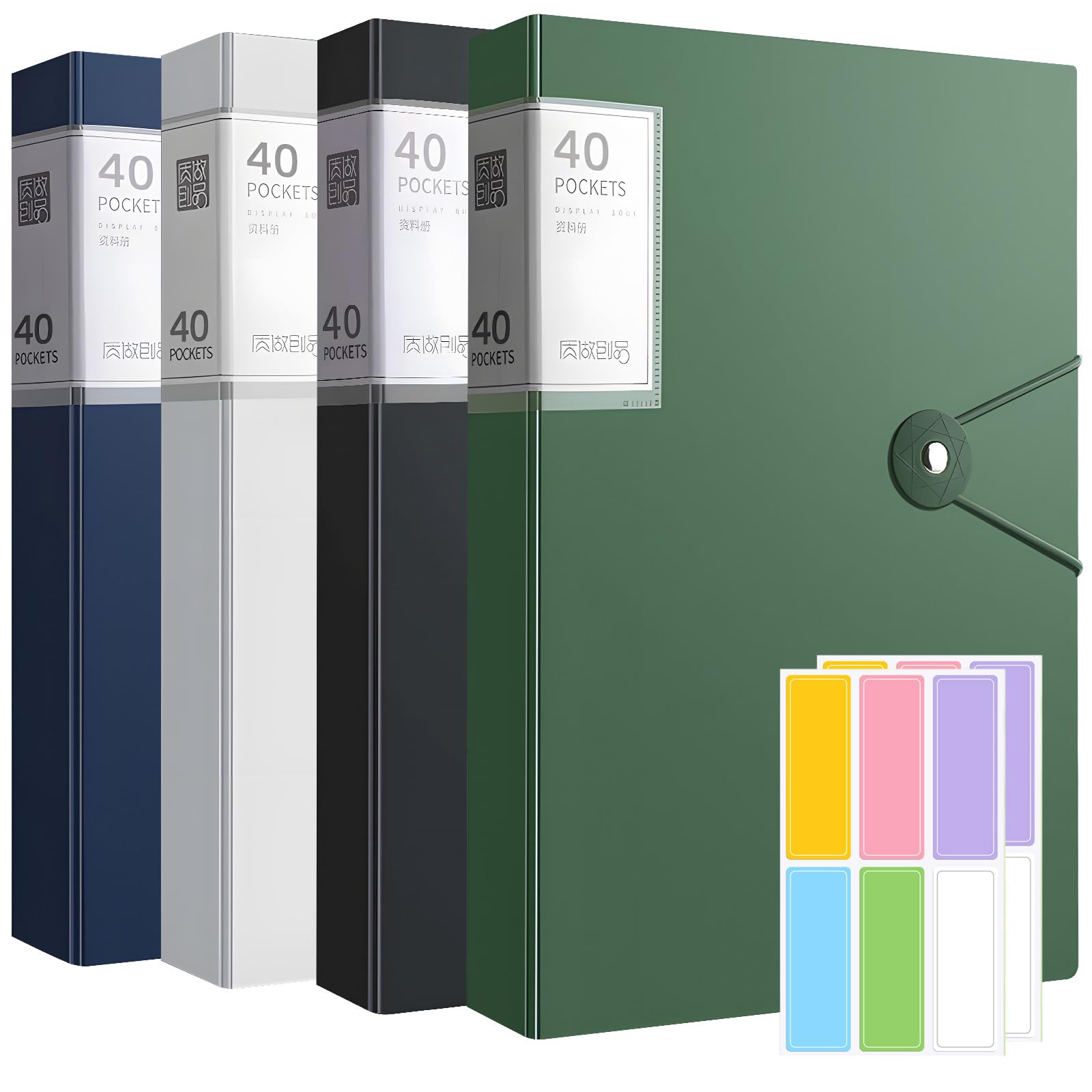 A4 Display Folder with Plastic Sleeves Display Folder Project Folders Presentation Folders Certificate Folder for Paperwork Home School & Offices Use (4 PCS