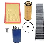 TECHNISCHE INFOS - ÖLFILTER: Aussen-Ø: 64; H: 153; Innen-Ø: 25; Innen-Ø 1: 25; Dichtring, VERSCHLUSSSCHRAUBE: Aussen-Ø: 22; Dicke/Stärke: 1,5; VERSCHLUSSSCHRAUBE: Form: A-Form; Gewinde: M 14; Gewindesteigung: 1,5; Innen-Ø: 14; Material: Aluminium; SW: SW 19; INNENRAUMFILTER (Pollenfilter) mit Aktivkohle: B 111; Filterausführung: Aktivkohlefilter; H: 30; L: 536; KRAFTSTOFFFILTER: Auslass-Ø: 9; Aussen-Ø: 80; Einlass-Ø: 9; H: 149; LUFTFILTER: B 210,6; H: 58,5; L: 305