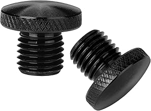 KEMIMOTO Tappi Copri Specchietto Retrovisore Moto M10 1-Sinistro 1-Destro Vite CNC Alluminio 2 Pezzi, Orario + Antiorario