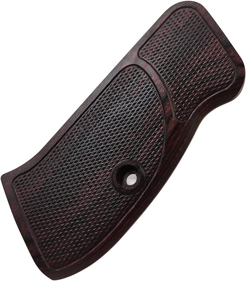 Cool Hand Wood Grips for CZ 75/85 Compact, CZ P-01, P100, C100, T100, PCR, CZ 75 D, Gun Grips Screws Included, Checker Diamond Cut Texture