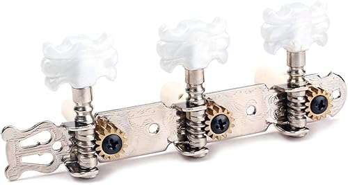 Miniatura 7 de Alnicov Guitarra 3L 3R cabezas de máquina clavijas de afinación llaves afinadores para guitarra clásica con tornillos