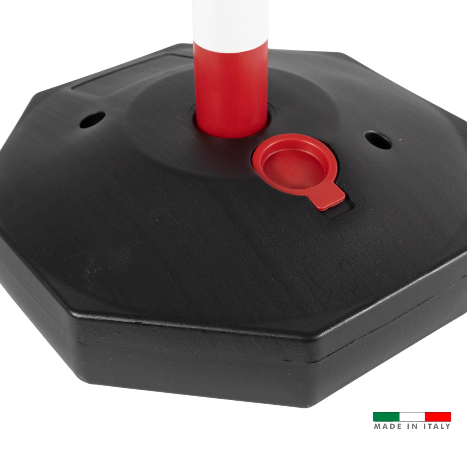 OWIJI Paletti Delimitazione in Plastica con Catena Bianchi e Rossi 2 Unità Delimitatore Parcheggio 86x28 cm Transenne in Plastica Made in Italy Premium Quality Colonnine Segnapercorso Catena 2,5 Metri
