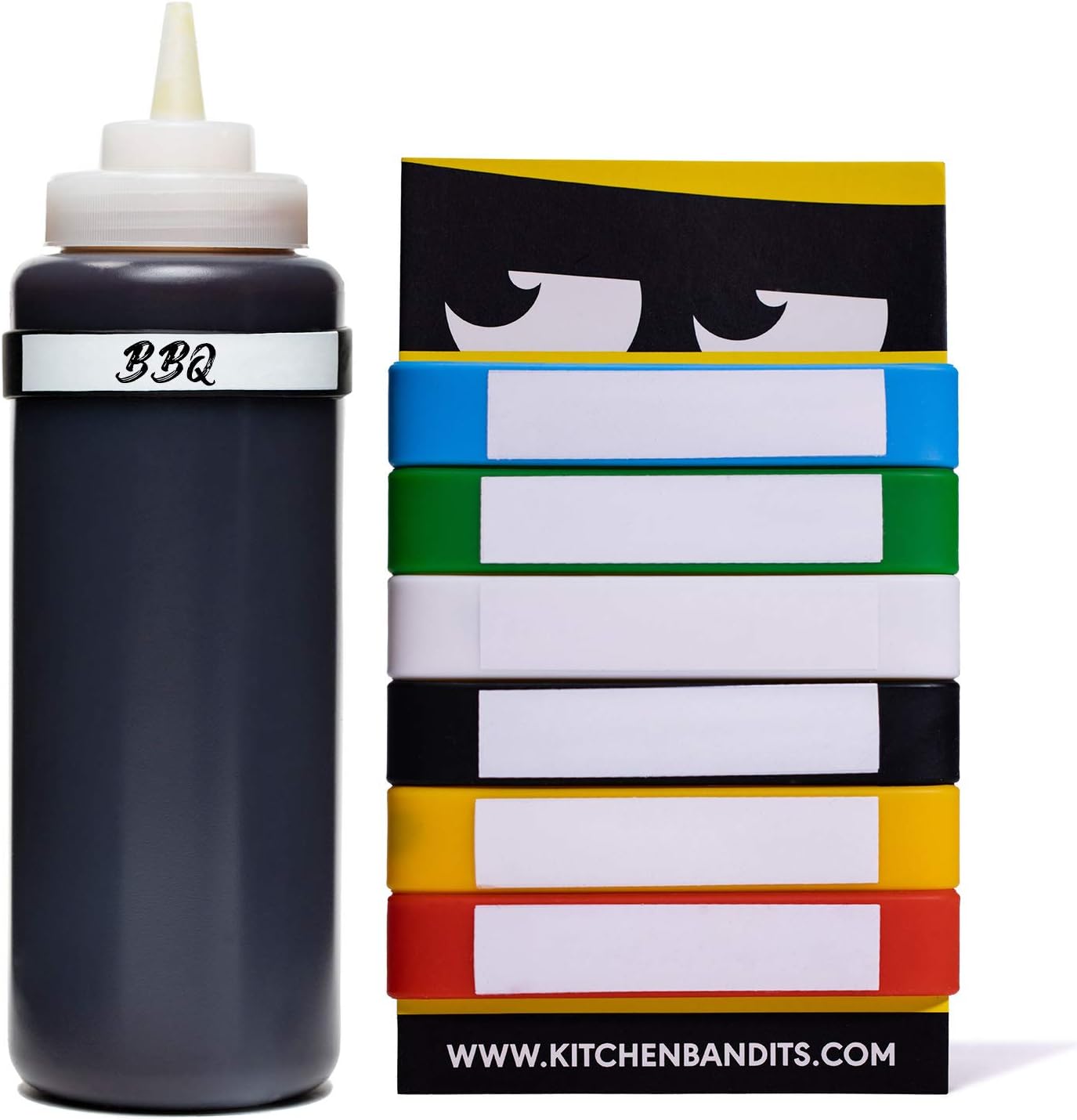 Squeeze Bottle Labels Waterproof Writable Silicone - 6 Pack Food Grade Material Multicolor