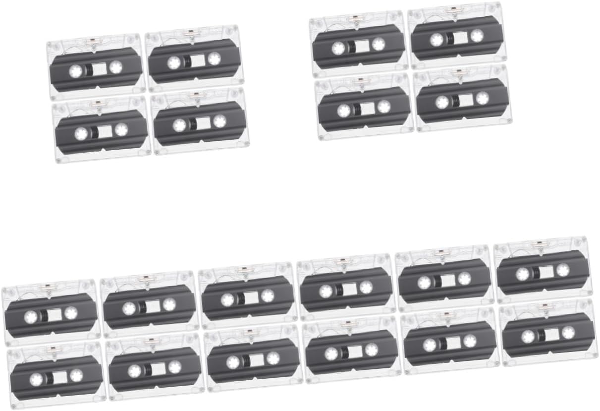 MERRYHAPY 20pcs Blank Audio Cassette Tapes for Music and Teaching and Easy to Use Storage Case