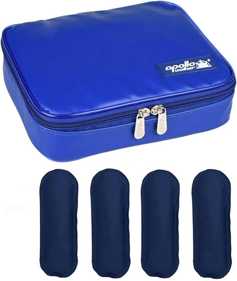 ONEGenug Waterproof Insulin Cooler Travel Case-Portable Diabetics Medication Insulated Cooling Bag for Insulin Pens Large Capacity + 4 Ice Packs