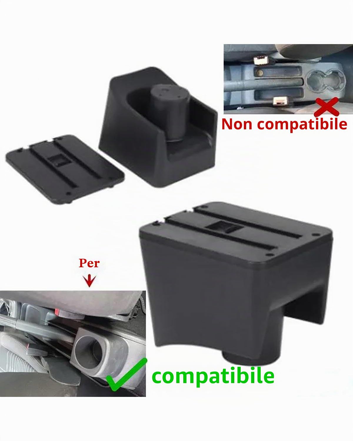 Bracciolo Auto Per POLO Mk5 6R 2010-2018 Scatola Portaoggetti Per Bracciolo Auto Retrofit Auto Braccioli(B1 Black red 3USB)