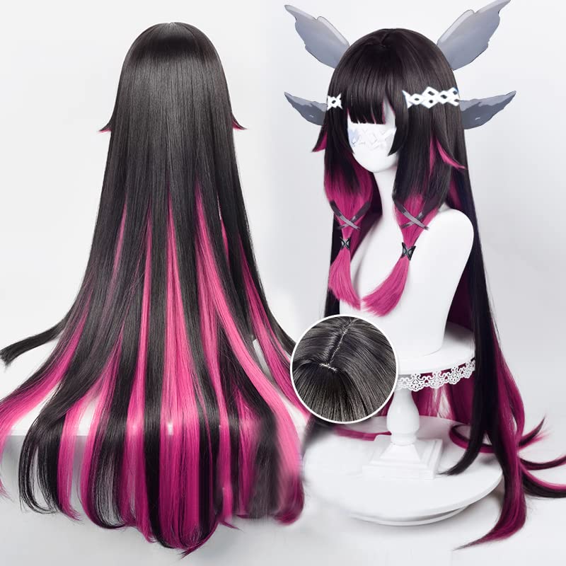 Miniatura 2 de TO KU TOO YUO Genshin Impact Columbina Cosplay Peluca Genshin Impact Damselette Colombina Fatui Cosplay Pelucas 41.3 in resistente al calor