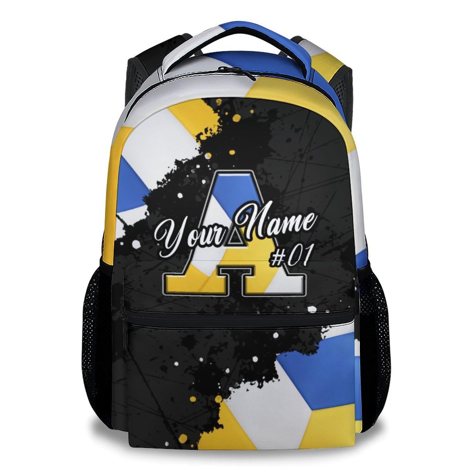 COZYAURA Custom Backpack for Girls - Volleyball Backpacks for Kids - Personalized Initial Name Monogrammed Bookbag - 17 Inch Sports Theme Schoolbag