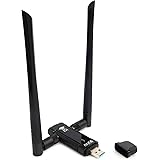ALFA Network AWUS036ACM Long-Range Wide-Coverage Dual-Band AC1200 USB Wireless Wi-Fi Adapter w/High-Sensitivity External Antenna - Windows, MacOS & Kali Linux Supported