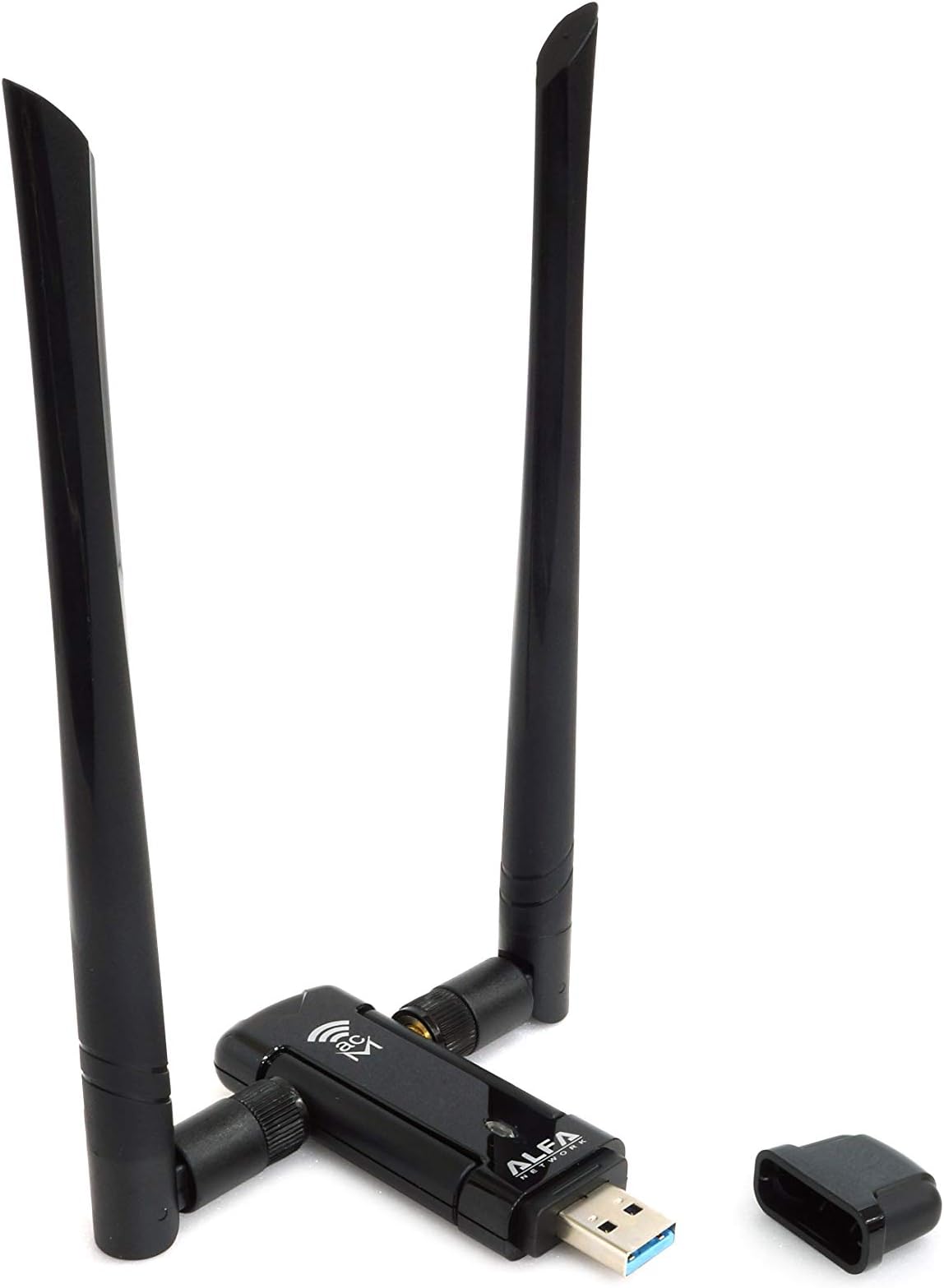 AWUS036ACM Long-Range Wide-Coverage Dual-Band AC1200 USB Wireless Wi-Fi Adapter w/High-Sensitivity External Antenna - Windows, MacOS & Kali Linux Supported