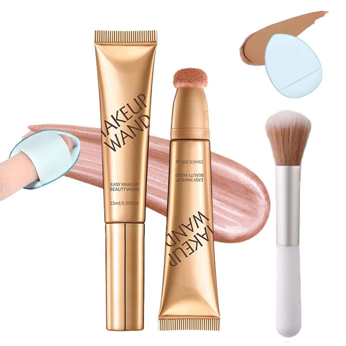 Sculpt Tape & Blush Duo – Blush And Bronzer, Women Contour Beauty Wand, Liquid Blush Wand for Women, Liquid Blush, Sculpt Blush Duo Contour Beauty (Highlighter#04, 1)
