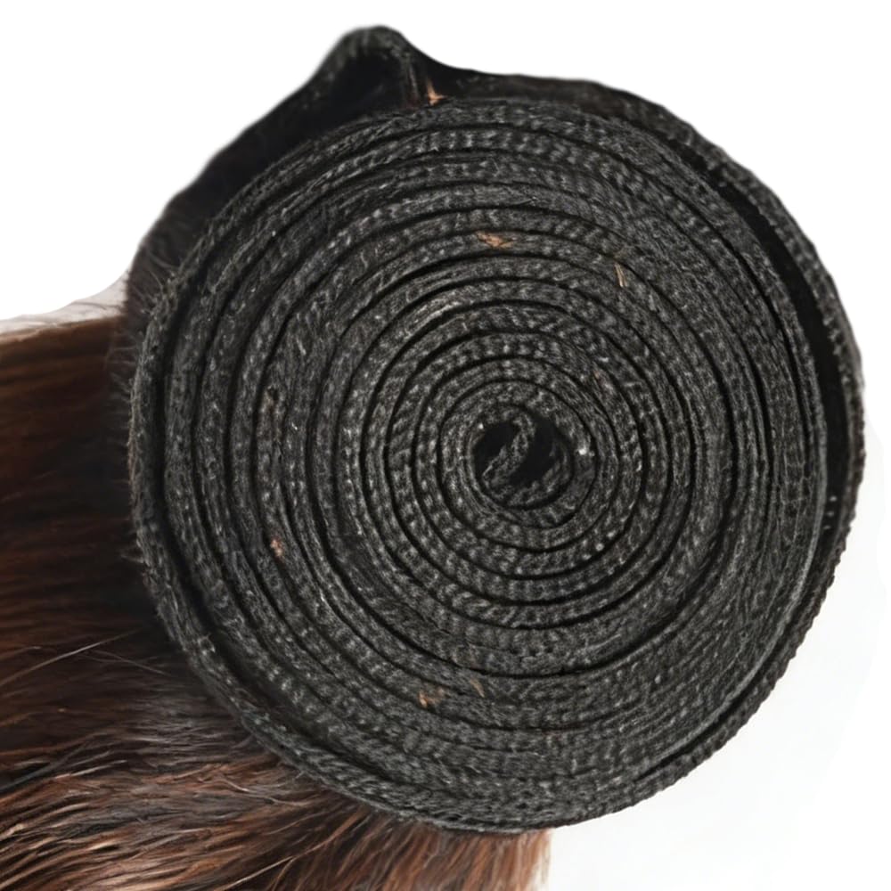 22 inch Human Hair Bundles Two Tone Chocolate Brown Mixed With Light Brown Bundles Hair Body Wave Bundles 1 Pcs 100g Unprocessed Brazilian Virgin Quick Weave Hair Extensions P4/30 Color