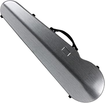 4/4 Full Size Violin Case, Professional Violin Case with Built-In Hygrometer, Handle, Accessory Bag, Portable Lightweight Violin Backpack, Silver