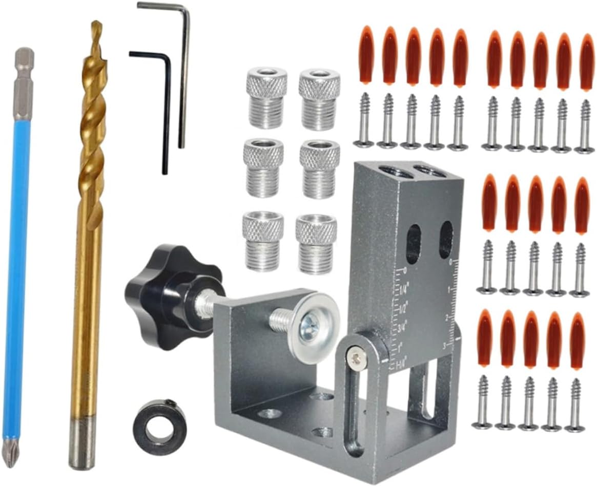 Tofficu 1Set Inclined Locator with Clamps Tool for Accurate Positioning and Quick Drilling Woodworking Projects
