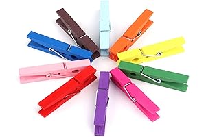 3" Multi Colored Glitter Clothespins - Creative Clamps for Arts and Crafts