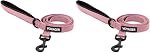 Voyager Reflective Dog Leash with Neoprene Handle, 5ft Long, Supports Small, Medium, and Large Breed Puppies, Cute and Heavy Duty for Walking, Running, and Training - Pink (Leash), S