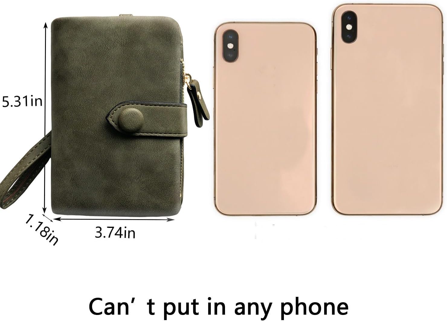 AOXONEL Women's Small Bifold Leather wallet Rfid blocking Ladies Wristlet with Card holder id window Coin Purse - Image 6