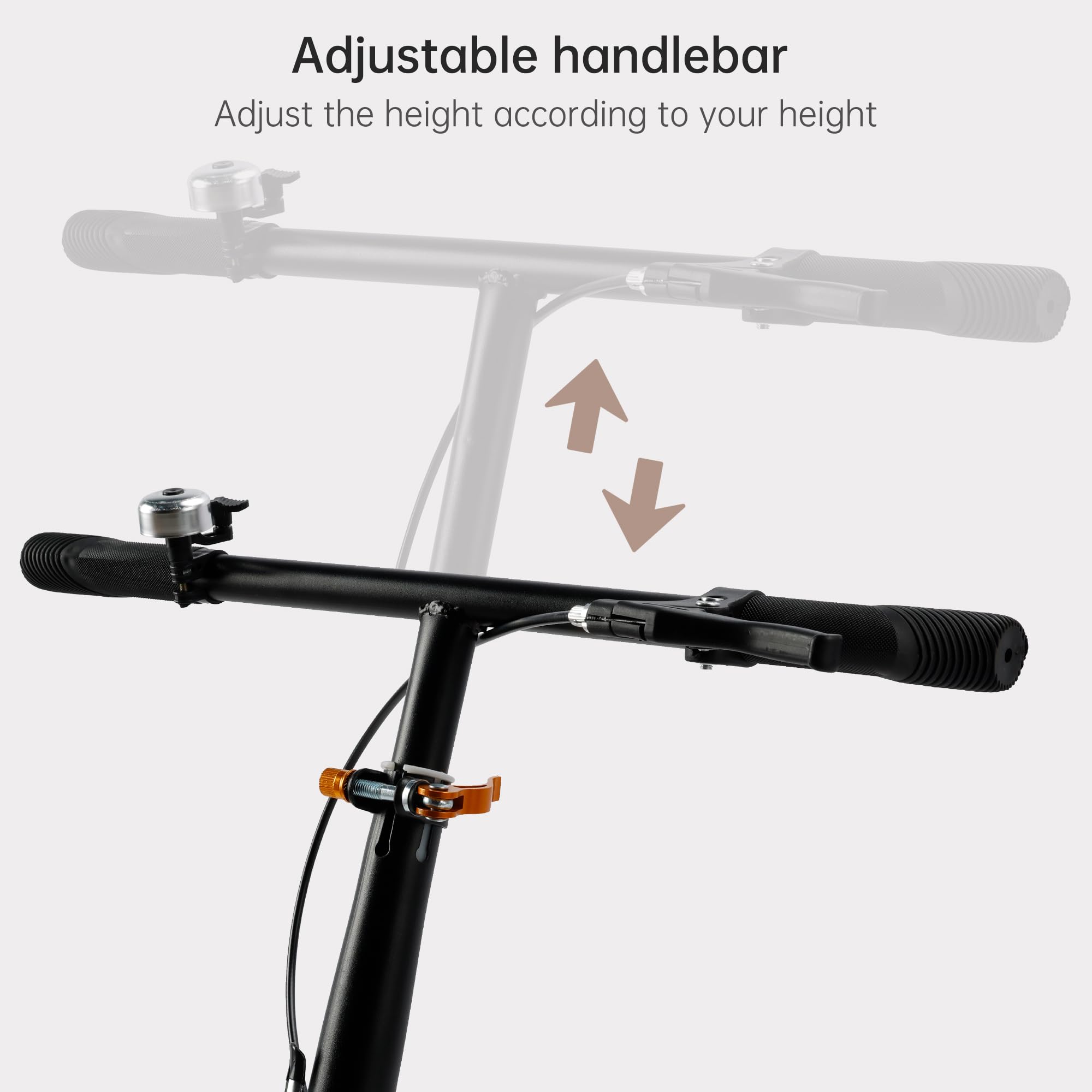Topteng Patinete plegable amortiguado para adultos/jóvenes