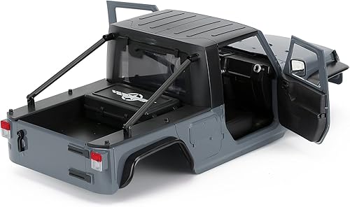 Miniatura 5 de INJORA Carrocería de camioneta RC para automóvil de 12.3 pulgadas, 12.323 in, distancia entre ejes sin ensamblar, kit 1/10 RC Crawler Car Axial