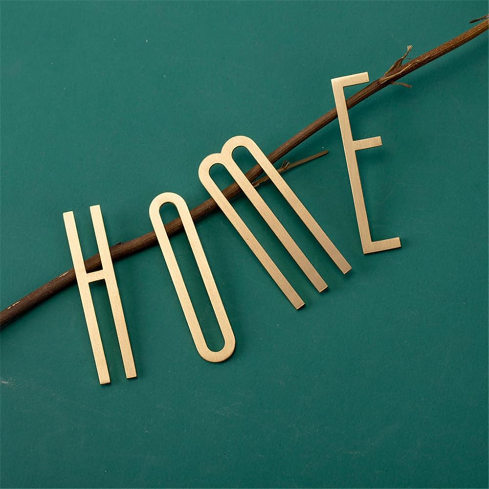 3.9Inch Self Adhesive Solid Brass English Letters for Wall Decor Metal House Numbers Mailbox Numbers Street Address Plaques Numbers Hardware (Letter B)