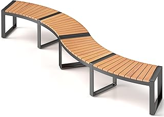 COSTWAY Gartenbank ohne Rückenlehne, 2er Set, wetterfeste Sitzbank, Holzbank für 2-3 Sitzer bis 360 kg belastbar, Terrassenbank aus Akazienholz, Parkbank für Garten, Terrasse, Balkon