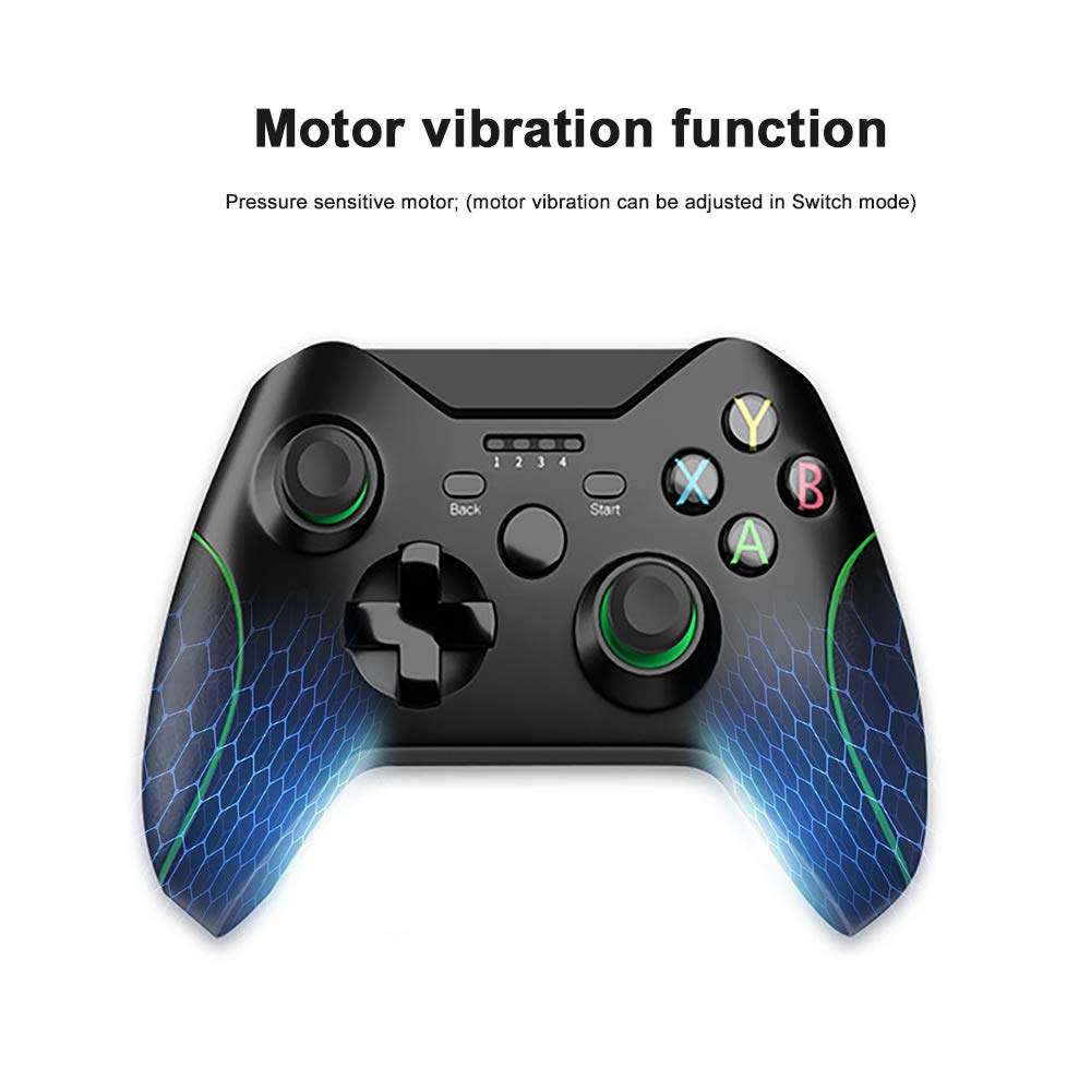 Bezprzewodowy kontroler do Xbox One 2,4 GHz Xbox One z podwójną wibracją bezprzewodowy kontroler 7-9H do Xbox One/One S/One X / PS3 PC Windows 7/8/10