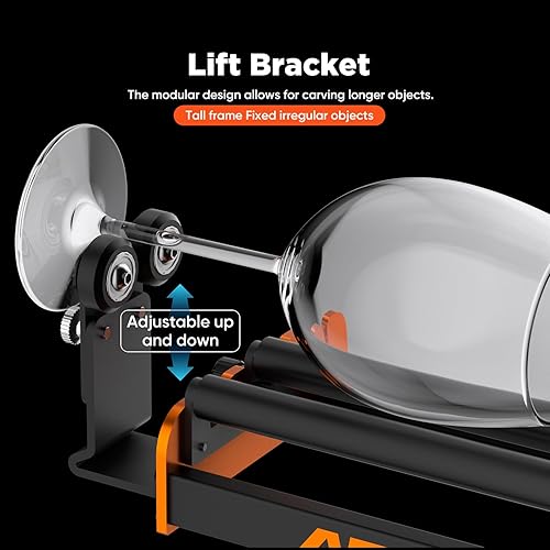 Miniatura 2 de ACMER Rodillo giratorio láser M2, grabador láser, eje Y, rodillo giratorio de 360 con espacio de grabado de 0.157-5.433 in para grabar objetos