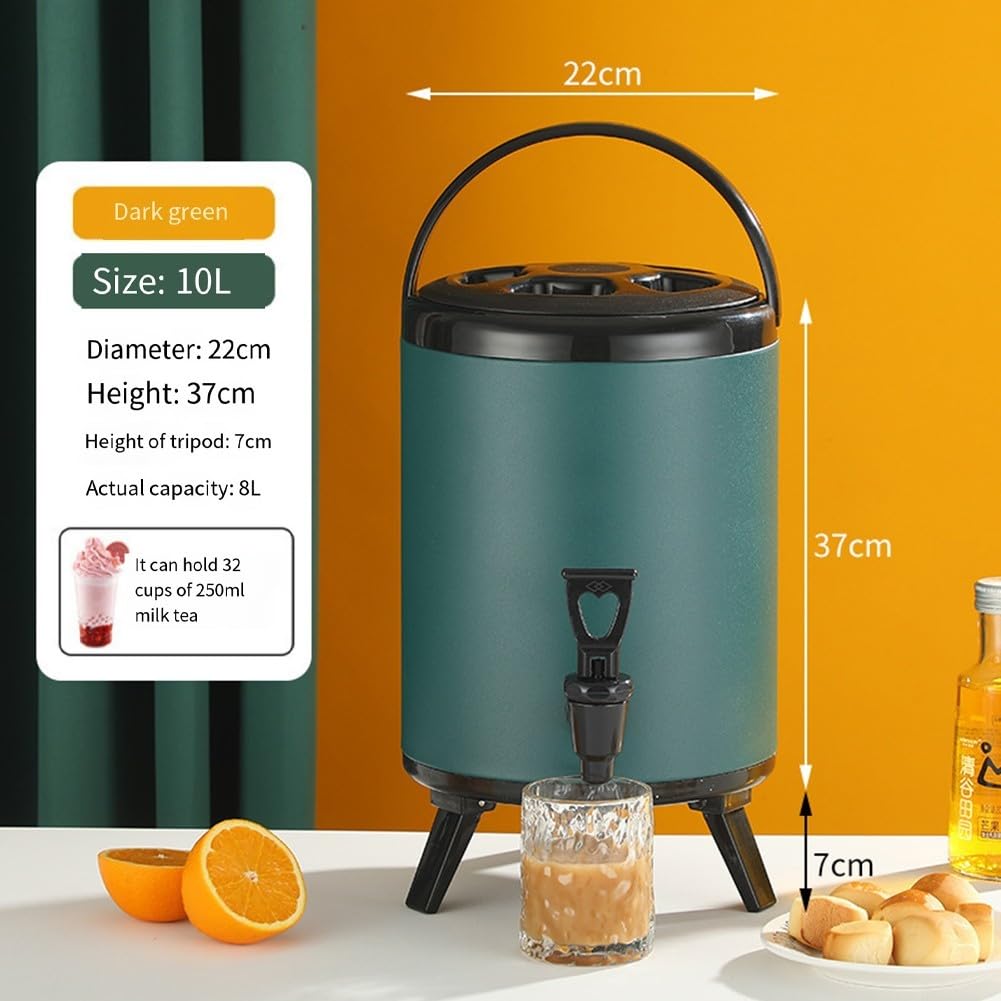 Cubo de té aislado para aventuras de campamento, fácil de limpiar y (10 litros)