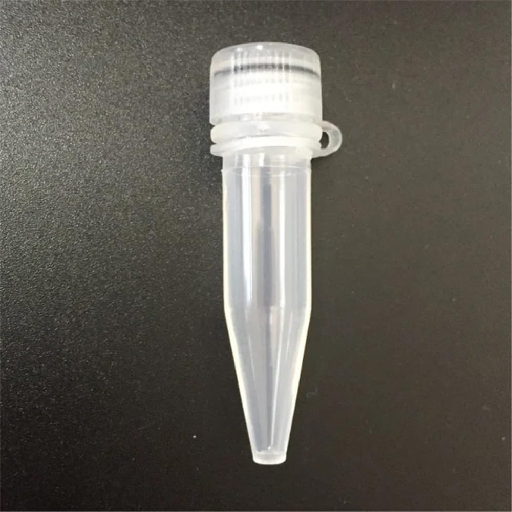 500 sztuk 1,5 ml kriovial połączona zatyczka 10 mm × 46,5 mm laboratorium do przechowywania na zimno, buteleczki laboratoryjne, z myjką