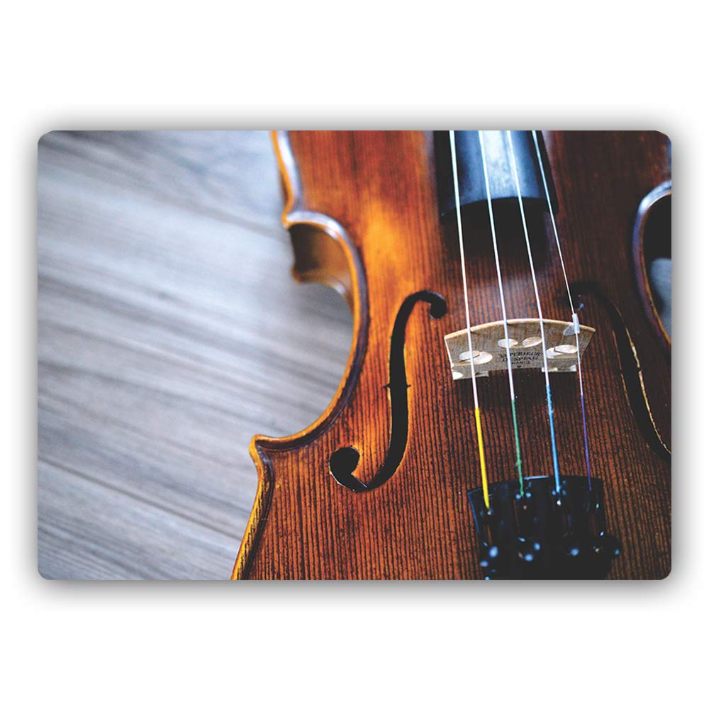 Feeby Metal print Instrument Picture Photo Wall art Violin Brown 60x40 cm