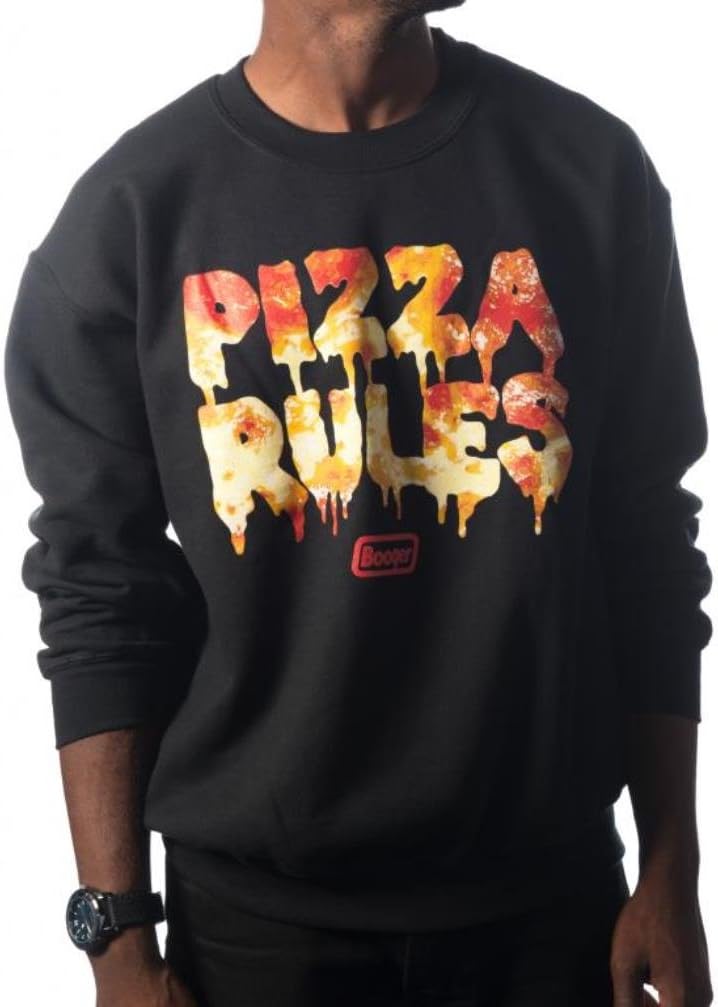 Booger Kids Men's Pizza Rules Crew