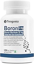 Trexgenics Boron 3 mg from Boron Glycinate 25 mg Multi-action Mineral, Bone, Cognitive Function & Joint Health (120 Veg Capsules)