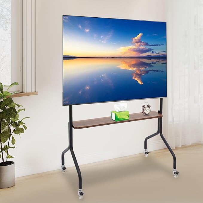 Soporte para TV rodante de 32 a 75 pulgadas, negro miniatura 4