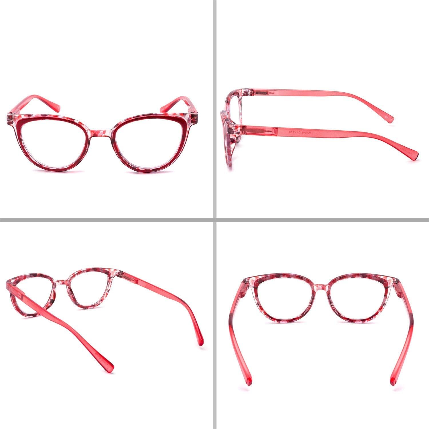 IVNUOYI 6 Pack Reading Glasses Blue Light Blocking Fashion Ladies Readers with Spring Hinges,Anti Glare UV Eyestrain,Computer Eyeglasses for Women 1.75 - Image 2